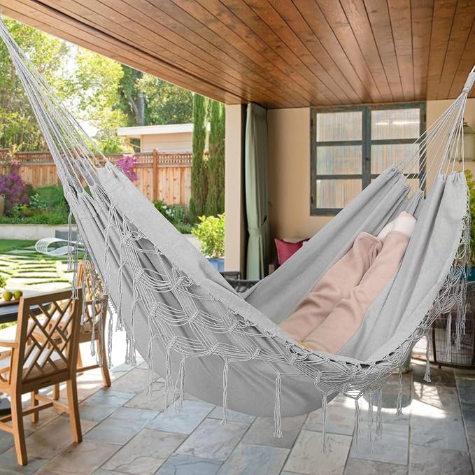 Double Boho Macrame Hammock - Image 3