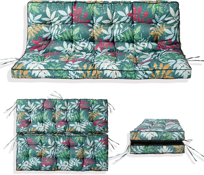 Outside Benches Cushion with Backrest, Thicken Waterproof Swing Cushions 2/3 - Image 3
