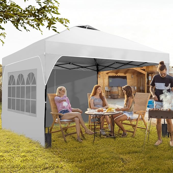 10x10 FT Pop Up Canopy, 1-Button Push Instant Canopy Tent - Image 7