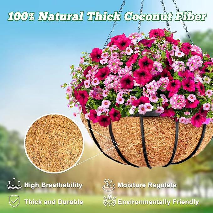 Y&M 2pcs 10“ Round Coconut Fiber Liner - Image 6