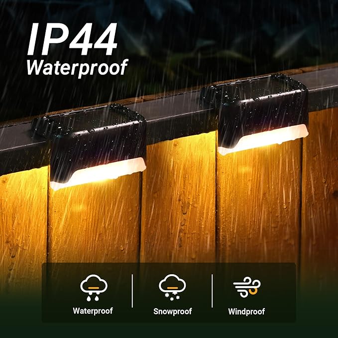 Solar Deck Lights Outdoor, Solar Step Lights Waterproof Led Lights - Image 3