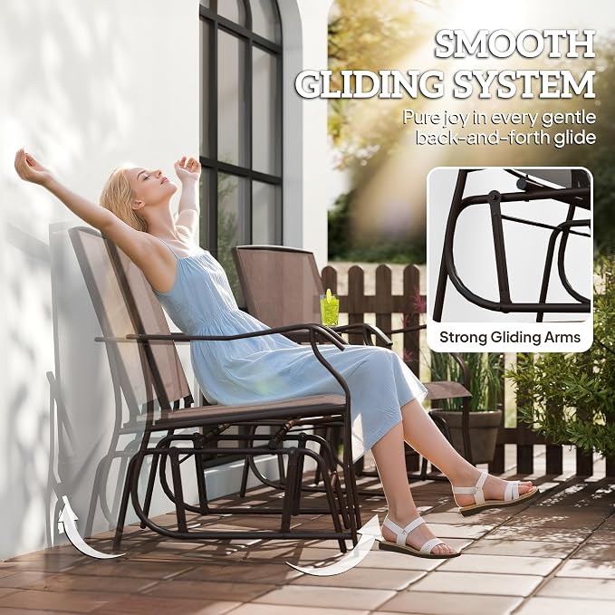 Outsunny Outdoor Glider Chairs - Image 4