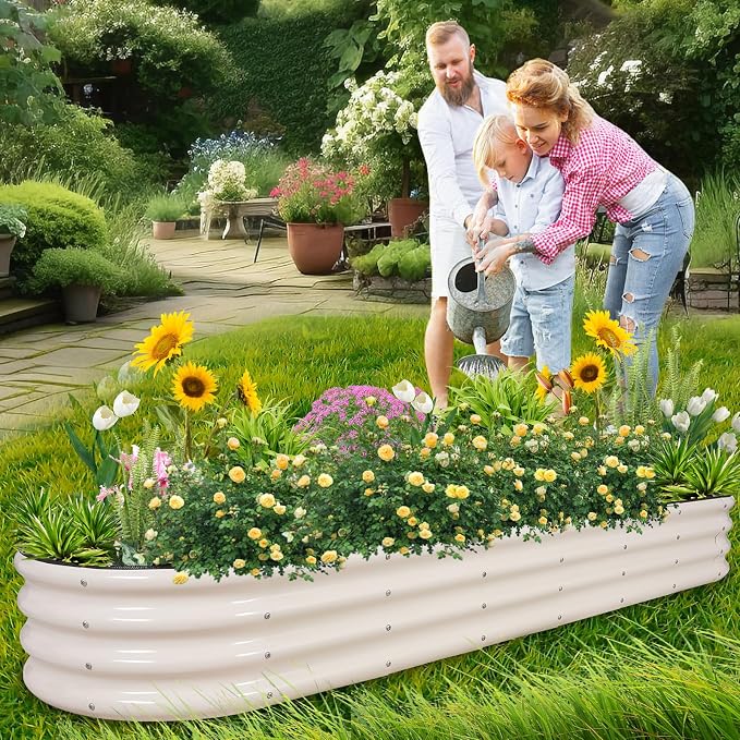 1MORE Galvanized Raised Garden Bed- Planter Garden Boxes Outdoor, Raised Beds - Image 2