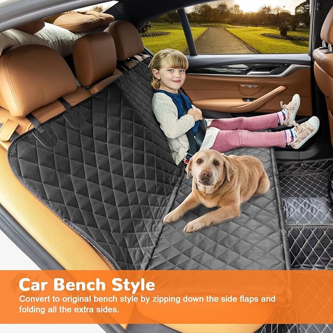 URPOWER Dog Car Seat Cover for Pets 100% Waterproof Seat Cover Hammock 600D - Image 3