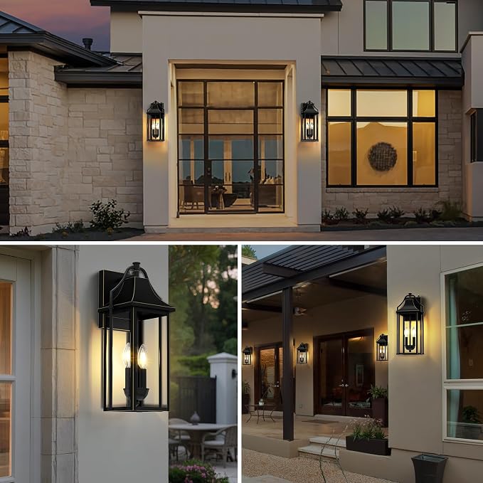  Outdoor Wall Sconce Fixture, Dusk to Dawn Patio Lights Waterproof - Image 8