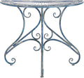 Safavieh Outdoor Collection Annalise Victorian Antique Blue Accent Table by SAFAVIEH