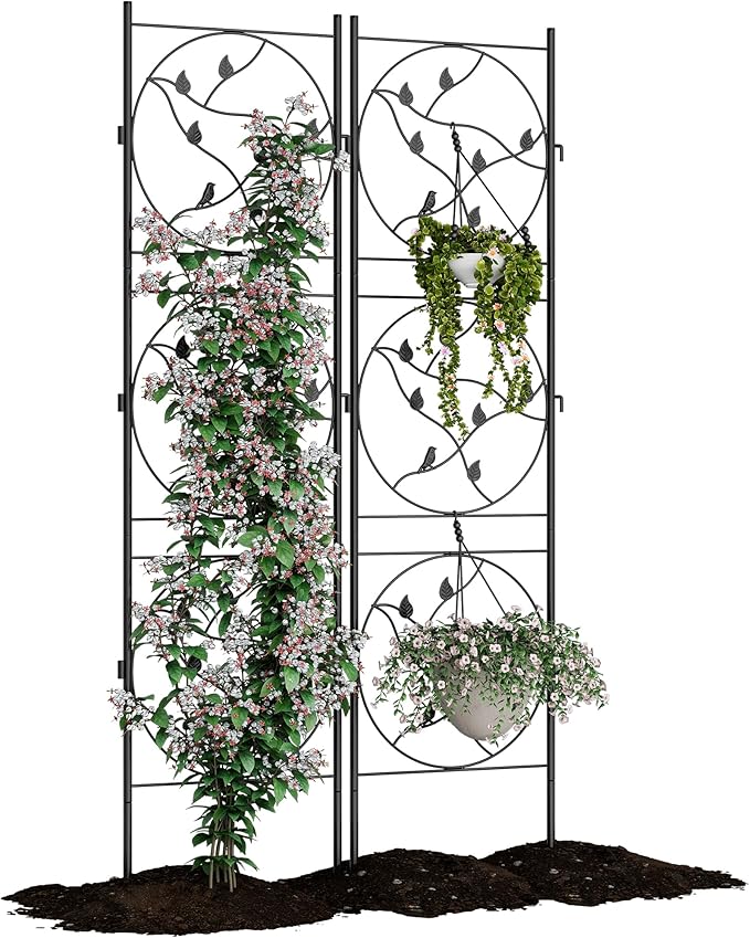 Garvee 21"x72" Metal Garden Trellis Panel, Vegetables, Indoor/Outdoor by Garvee