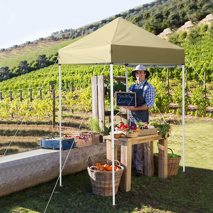 VINGLI 5x5 ft Pop Up Canopy Tent, Outdoor Small Gazebo - Image 7
