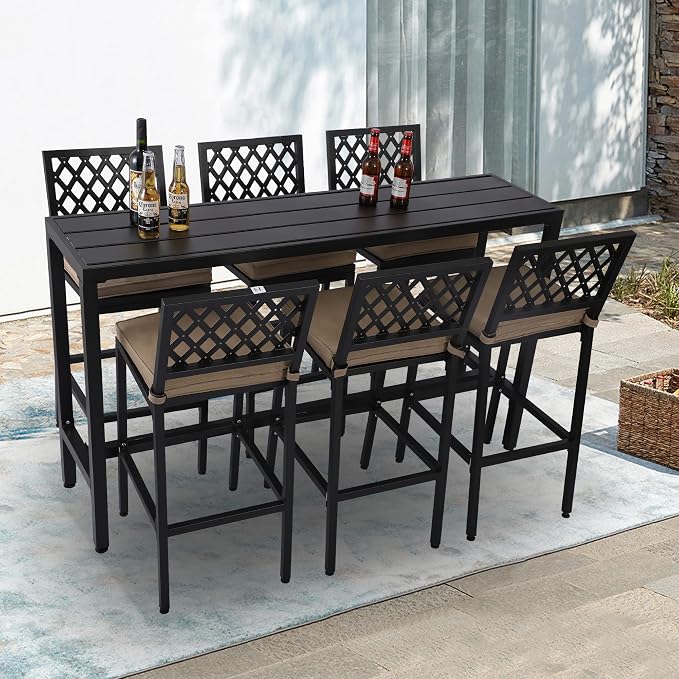 Outdoor Bar Table, Patio Console Pub Height Table - Image 8