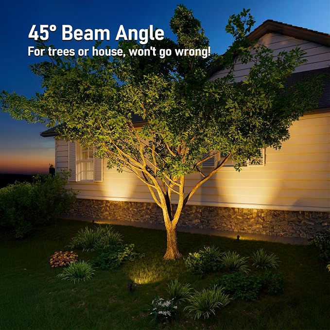 LEONLITE 8-Pack Low Voltage LED Landscape Spotlight, 5W 12V Pathway Lights - Image 2