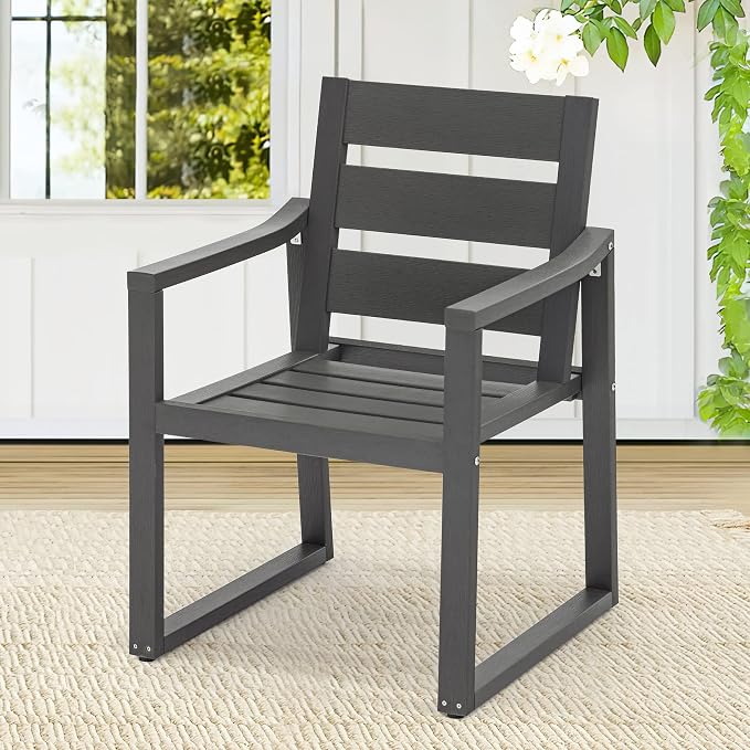 HDPS Outdoor Dining Chairs, Patio Dining Chairs by COZYMAN