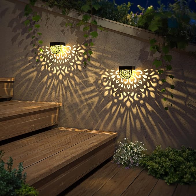 Solar Fence Lights Wall lihgts Outdoor Decorations 6 Pack Solar Step Lights - Image 5