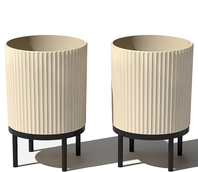 Veradek Demi Series Round Planter w/Stand by VeradekOutdoor