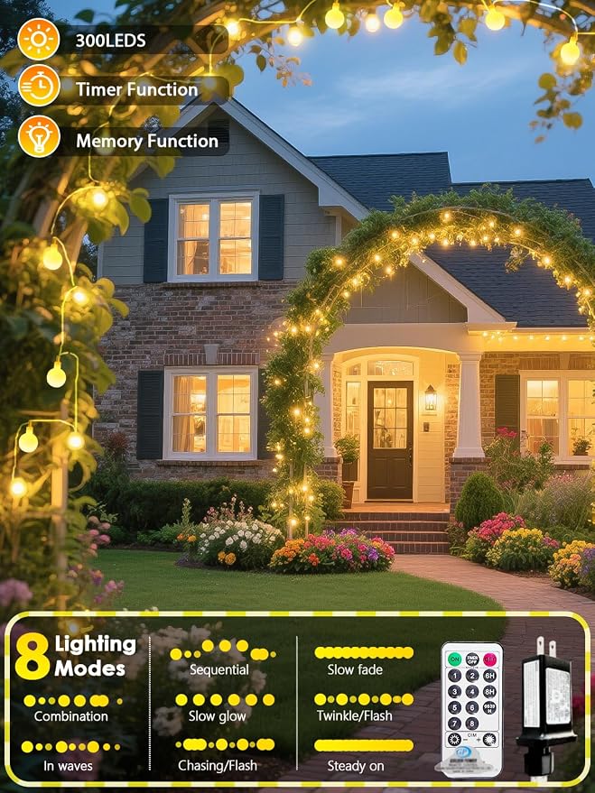 300LED Globe String Lights Indoor Outdoor - Image 6