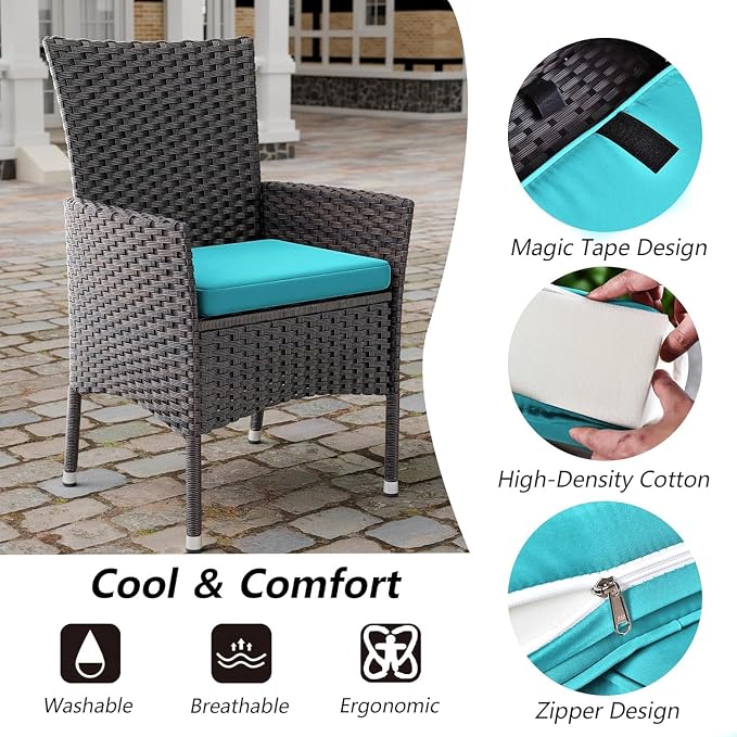 Kullavik 5-Piece Outdoor Dining Set Patio Rattan Furniture Set, Patio Dining - Image 2