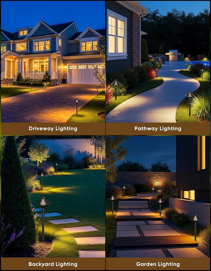 PARTPHONER Low Voltage Landscape Lighting 6-Pack, Aluminum 12V Pathway Lights - Image 5