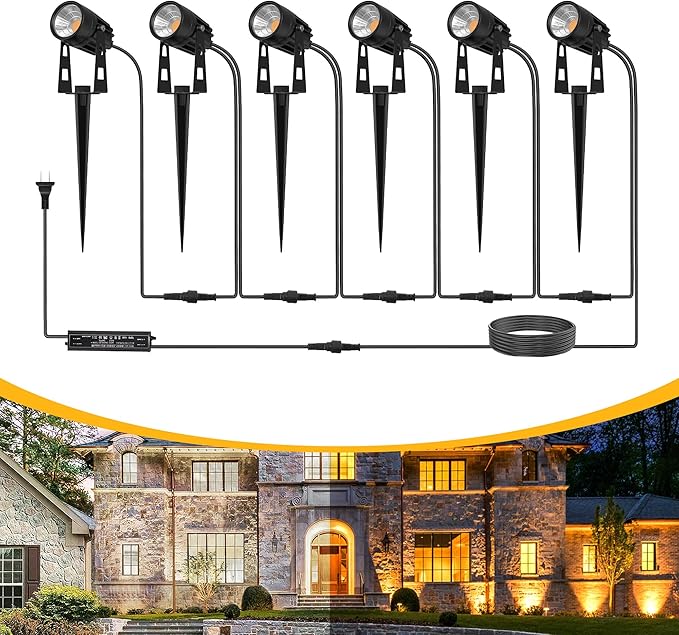 L LOHAS LED Dusk to Dawn Low Voltage Landscape Lighting, 3000K Warm White by LLOHASLED