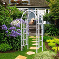 41" W x 86" H Vinyl Arbor, Vinyl Arch, Garden Arch Arbor by FENCETECH