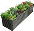 8x2x2ft Raised Garden Bed Kit, Galvanized Planter Garden Boxes Outdoor by kingddeergardenbed