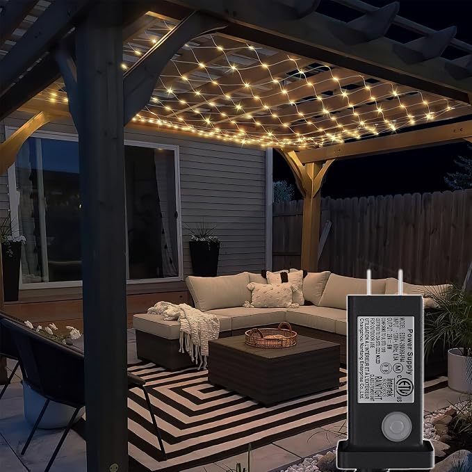 Eueasy Net Lights Outdoor, 270 LED Gazebo Lights, 10×10 FT Connectable by EUQualityEasyUse