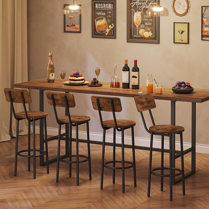 HOOBRO Bar Stools, 25.2" Bar Chairs - Image 2