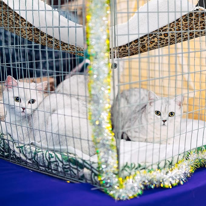 Jetec 2 Pieces Reversible Cat Hanging Hammock Soft Breathable Pet Cage Hammock - Image 2