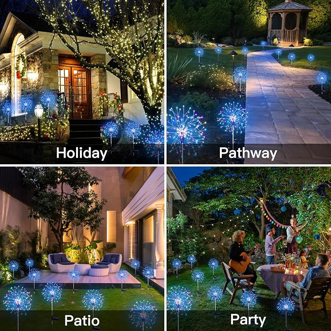suddus Solar Garden Lights Outdoor Waterproof Decorative, Flowerbed Party - Image 3