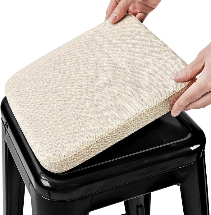 BUYUE Friendly Woven Fabric Magnetic Bar Stool Cushion 1 Piece, Enhanced by BUYUE