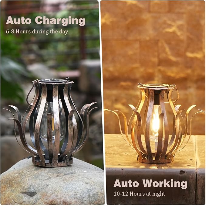 Solar Lanterns Outdoor Waterproof Hanging Lanterns as Birthdays Gifts - Image 3