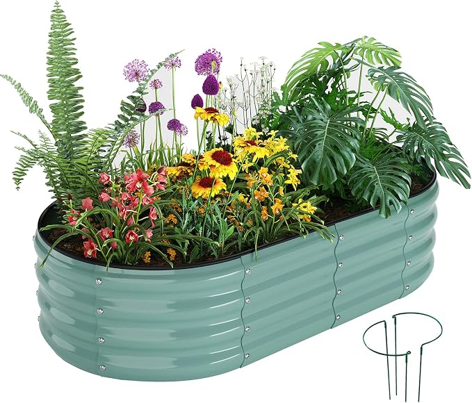 Metal Planter Garden Flower Bed Raised Beds by ZFHgarden