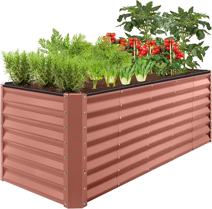 Best Choice Products 8x2x2ft Outdoor Metal Raised Garden Bed, Rectangular Deep by BestChoiceProducts