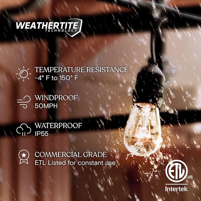 Brightech Ambience Pro Incandescent Outdoor String Lights - Image 2