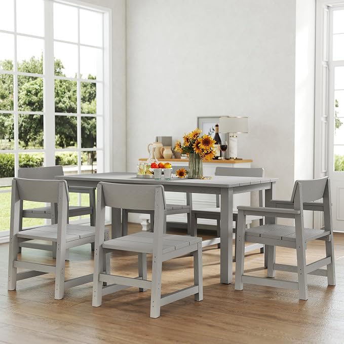 Patio Dining Sets 7 Piece HIPS Outdoor Dining Table Set - Image 2