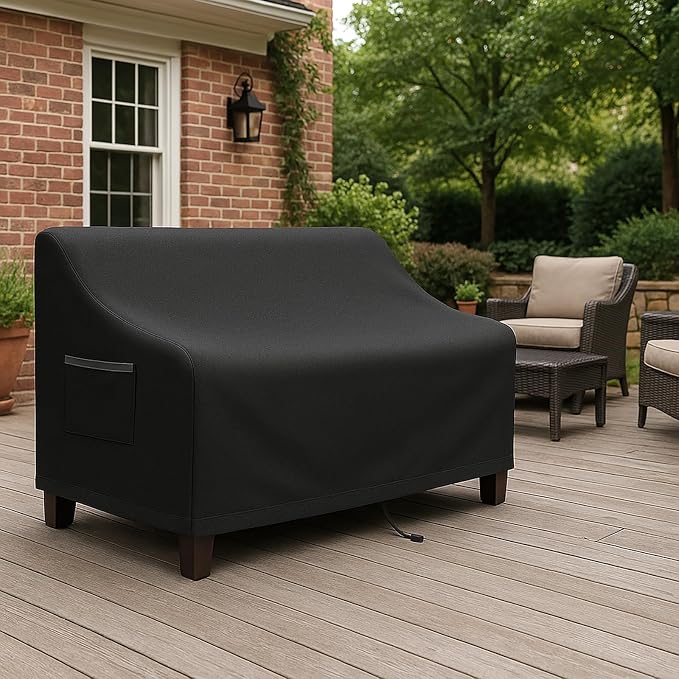 Outdoor Sofa Cover, Waterproof Patio Furniture Cover 58.3W x 32.7D x 31H inches - Image 6