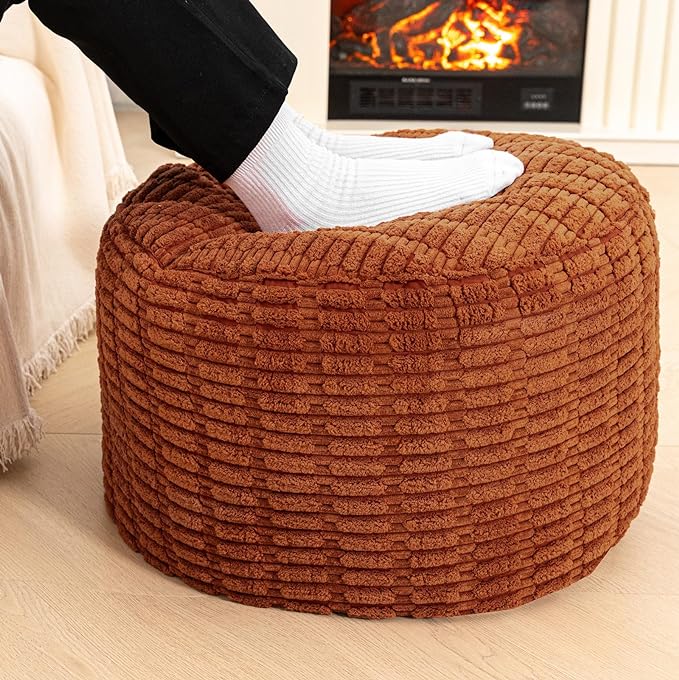 Asuprui Pouf Ottoman Round Ottoman Foot Rest Foot Stool Poufs - Image 2