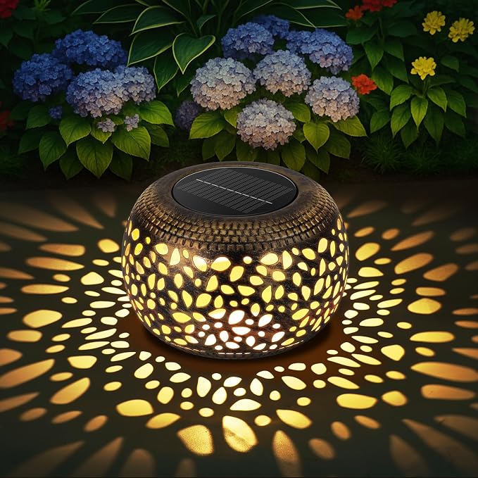 Solar Lantern Outdoor Patio Decor: Solar Lanterns Outdoor Waterproof Hollow Out by NFEVER