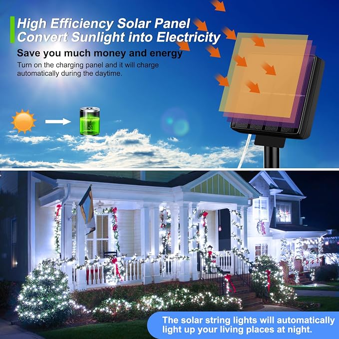 Brightever Solar String Lights, Solar Lights Outdoor Waterproof - Image 3