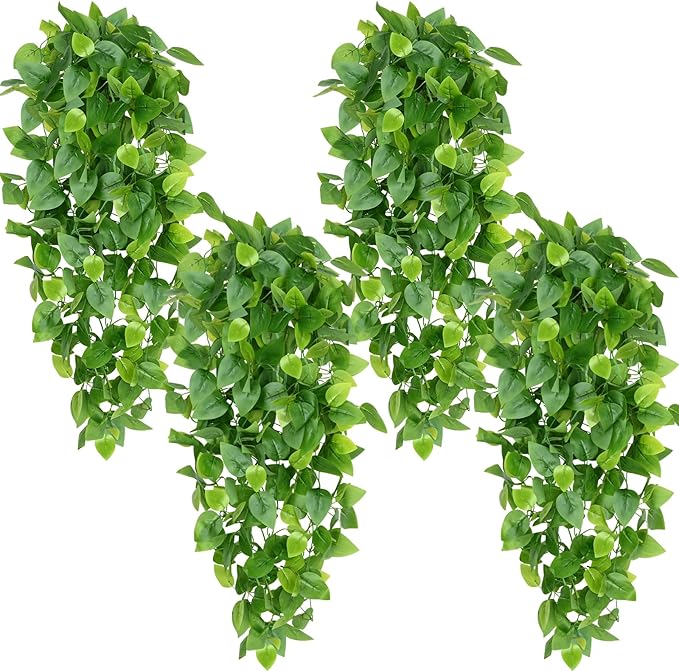 Waipfaru Fake Hanging Plants, Faux Ivy Pothos Vines Greenery by Waipfaru