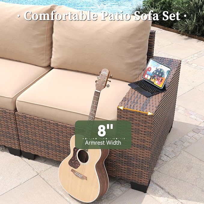 Aoxun 6 Piece Patio Furniture Set - Image 2