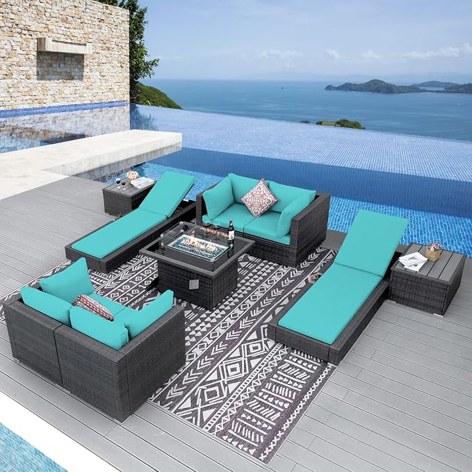 NICESOUL 9 Piece Patio Furniture Set by NICESOUL