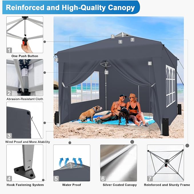 SANWAY 10x10 Pop Up Canopy Tent - Image 4