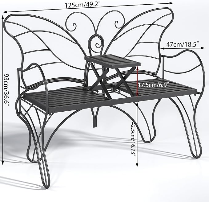 Outdoor Bench Patio Outdoor Garden Bench - Image 2