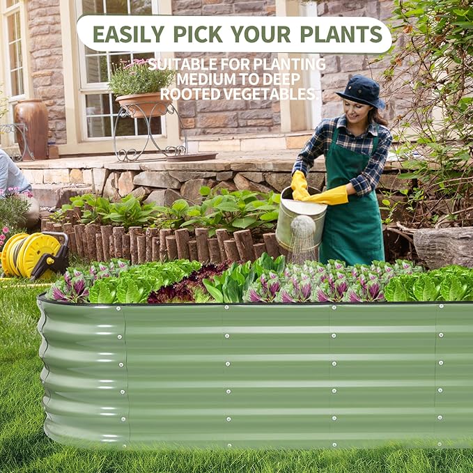 Galvanized Raised Garden Bed Outdoor- 2 Pcs Raised Beds - Image 7