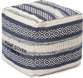 REDEARTH · UNSTUFFED Pouf Ottoman Cover Textured Cube Bean Bag Poof Pouffe by REDEARTH