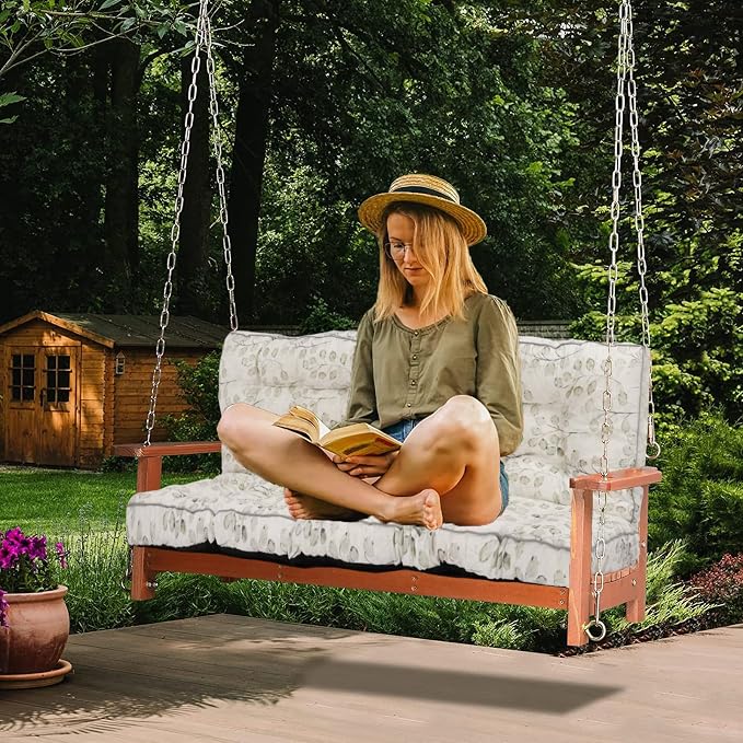 Waterproof Porch Swing Cushion Replacement, 2–3 Seat Swing Seat Cushion - Image 2