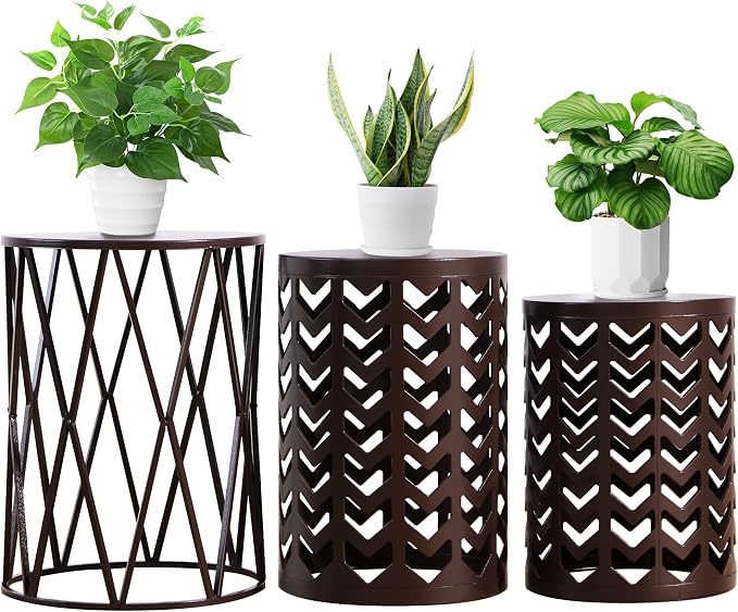 Y&M Nesting Side Table, Indoor End Tables, Outdoor Garden Stool by YM