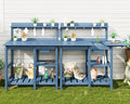 SERWALL Outdoor Potting Bench 2-Piece Set, Rot-Resistant HDPE Potting Table by SERWALL