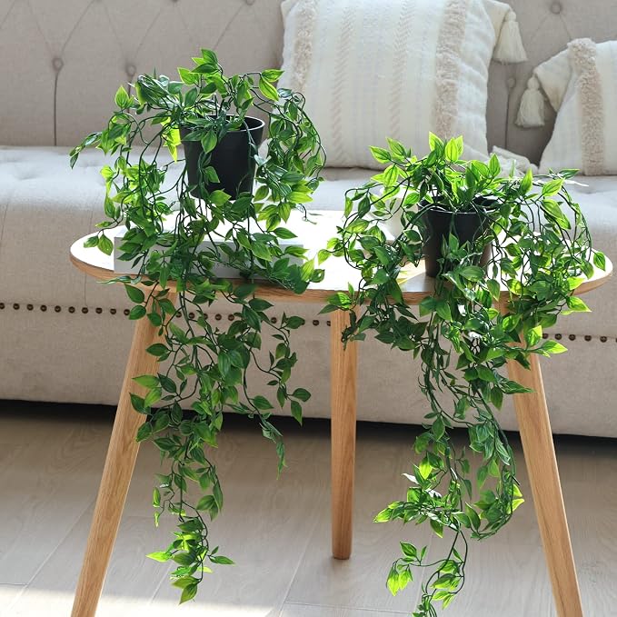 Whonline 3 Pack Artificial Hanging Plants Fake Plants - Image 5