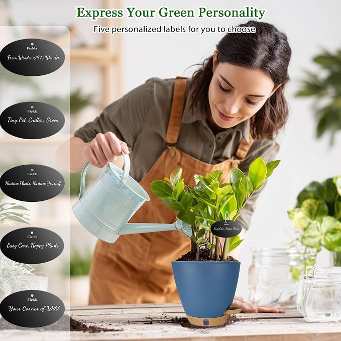 Self Watering Pots for Inoor Ourdoor Plants 8/7/6.5/6/5 Inch Plastic Planters - Image 9