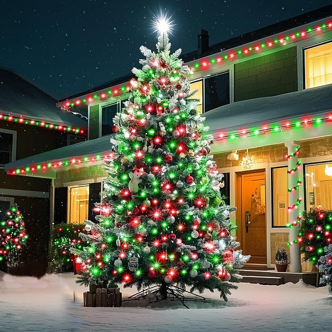 KNONEW Outdoor Christmas Lights 500 LED 197ft String Lights 8 Modes & Memory - Image 3